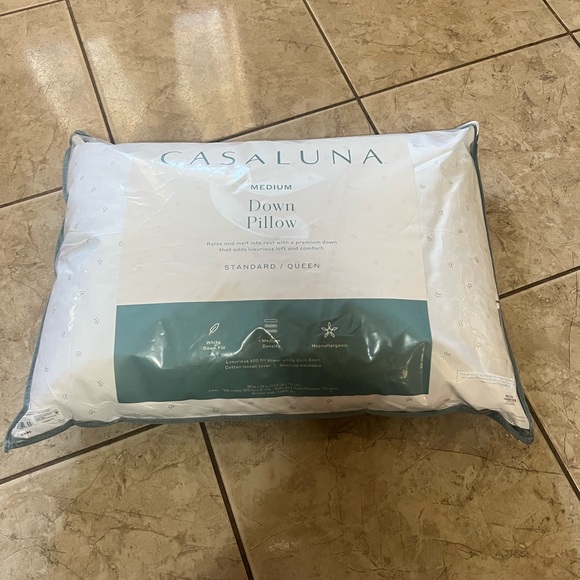Casaluna Bedding Medium Down Bed Pillow Casalunaqueen Poshmark